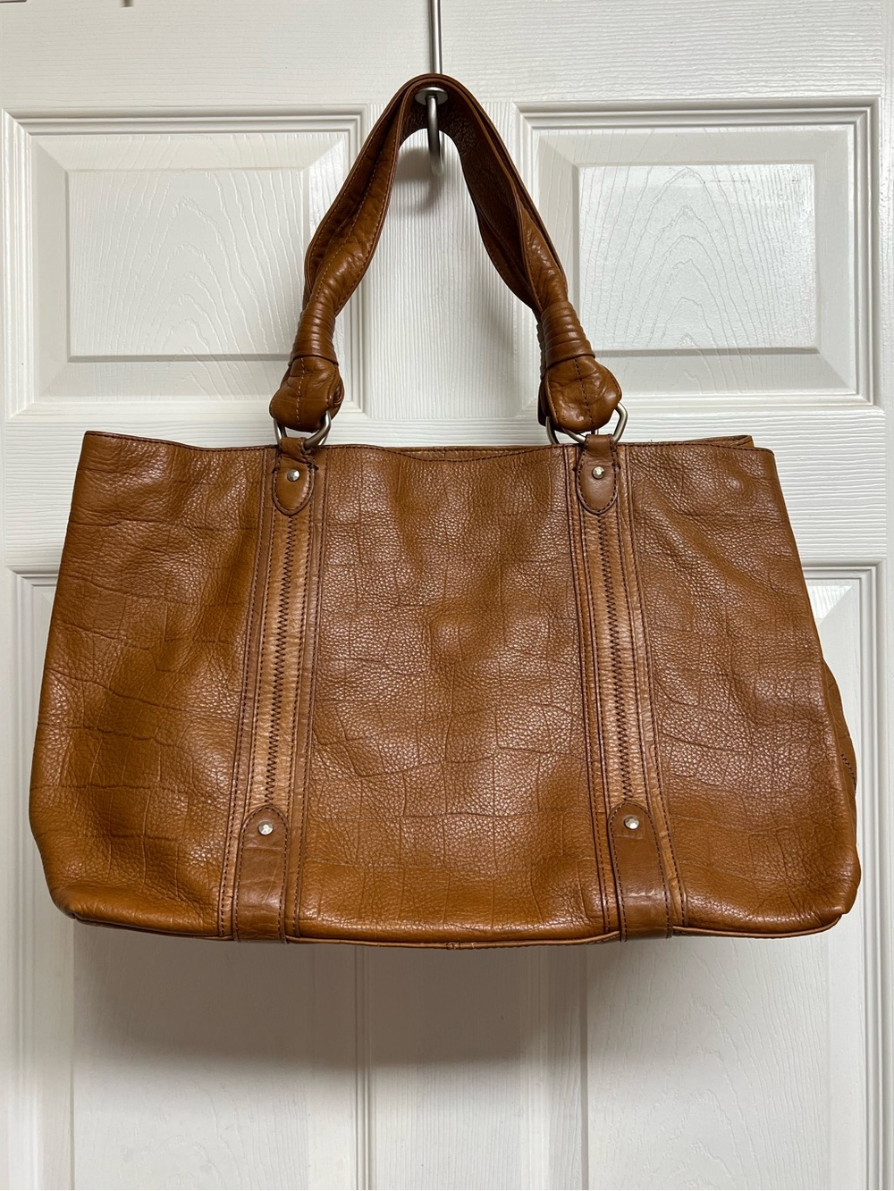 Sigrid Olsen Large Brown Leather Shoulder Bag